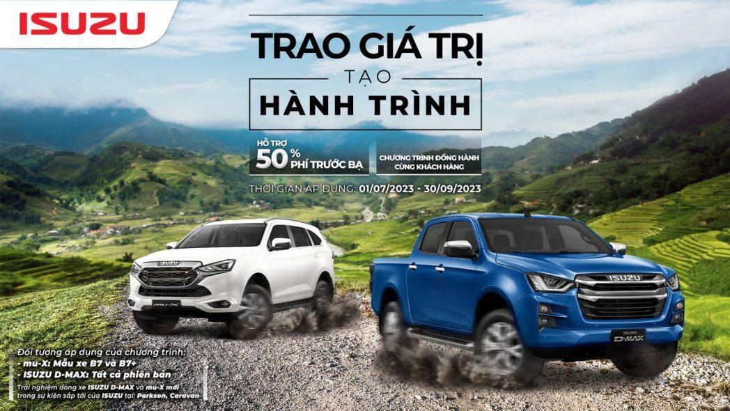 Read more about the article HỆ THỐNG ĐẠI LÝ ISUZU VIỆT NAM HỖ TRỢ 50% PHÍ TRƯỚC BẠ KHI MUA XE ISUZU D-MAX VÀ MU-X